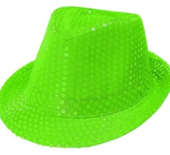 Cappello con paillettes in vari colori neon