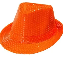 Cappello con paillettes in vari colori neon
