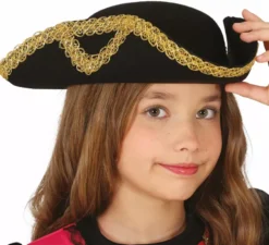 Cappello da ammiraglio o da pirata in feltro per bambini
