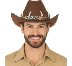 Cappello da cowboy australiano marrone per adulti