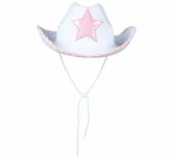 Cappello da cowboy bianco con stella