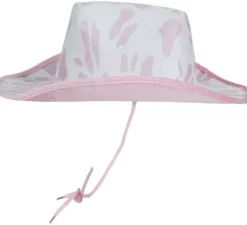 Cappello da cowboy bianco e rosa per adulti