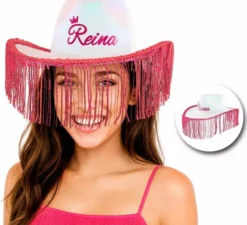 Cappello da cowboy con frange 'Queen'