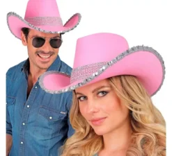 Cappello da cowboy con paillettes in vari colori
