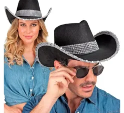 Cappello da cowboy con paillettes in vari colori