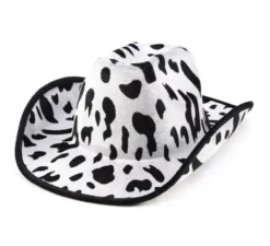 Cappello da cowboy con stampa mucca per adulti