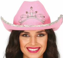 Cappello da cowboy in ecopelle in vari colori per adulto