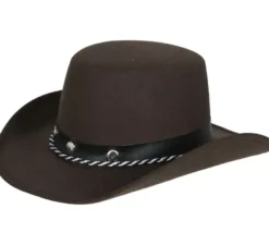 Cappello da cowboy in feltro marrone per bambini