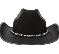 Cappello da cowboy in feltro nero