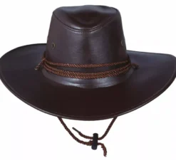 Cappello da cowboy in pelliccia sintetica marrone