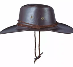 Cappello da cowboy in pelliccia sintetica marrone
