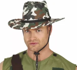 Cappello da cowboy mimetico marrone