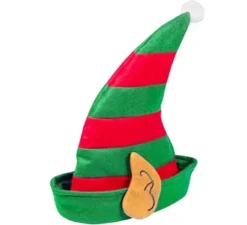 Cappello da elfo aiutante di Babbo Natale con orecchie
