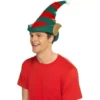 Cappello da elfo rosso e verde con orecchie