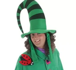 Cappello da Folletto verde e nero per adulti