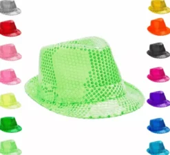Cappello da Gangster con paillettes in diversi colori
