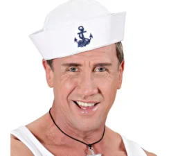 Cappello da marinaio con ancora blu scuro