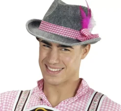 Cappello da Oktoberfest bavarese o tirolese con piume
