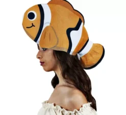 Cappello da pesce pagliaccio arancione per adulto