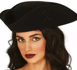 Cappello da pirata in feltro per adulti
