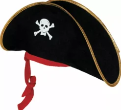 Cappello da pirata in velluto per adulti
