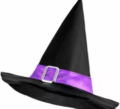 Cappello da strega con fascia e fibbia in vari colori
