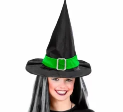 Cappello da strega con fascia e fibbia in vari colori