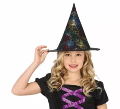 Cappello da strega con ragnatela per bambini