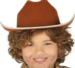 Cappello di feltro marrone da cowboy