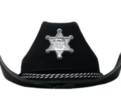 Cappello di feltro nero sceriffo
