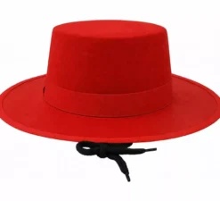 Cappello di feltro rosso cordovan per feste