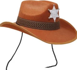 Cappello di feltro sceriffo marrone