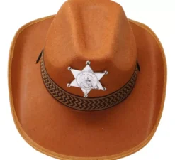 Cappello di feltro sceriffo marrone