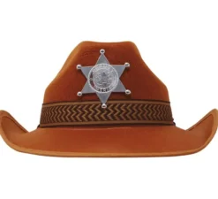 Cappello di feltro sceriffo marrone