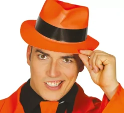 Cappello in plastica da gangster colori assortiti