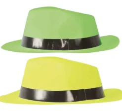 Cappello in plastica da gangster colori assortiti