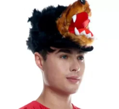 Cappello in schiuma di orso bruno