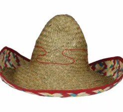 Cappello messicano da adulto in paglia decorata da 50 cm