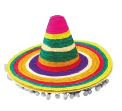Cappello messicano multicolore adulto 48 cm