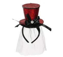 Cappello Mini rosso con Diadema