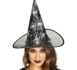 Cappello nero da strega con disegni fantasia