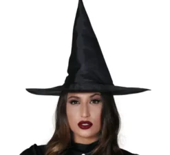 Cappello nero economico in tessuto da strega.