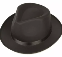 Cappello nero regolabile da gangster