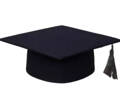 Cappello o biretta per laureati o laureandi in tessuto per bambini 52 cm