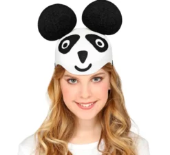 Cappello panda in feltro per bambini
