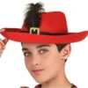 Cappello rosso moschettiere bambino