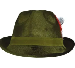 Cappello Tirolese con Piuma Rossa