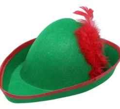 Cappello tirolese o pettirosso con penna