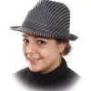 Cappello trilby gangster a righe