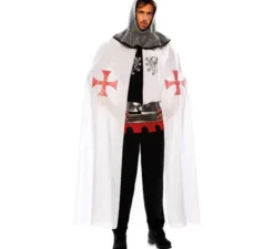 Cappotto bianco medievale per uomini